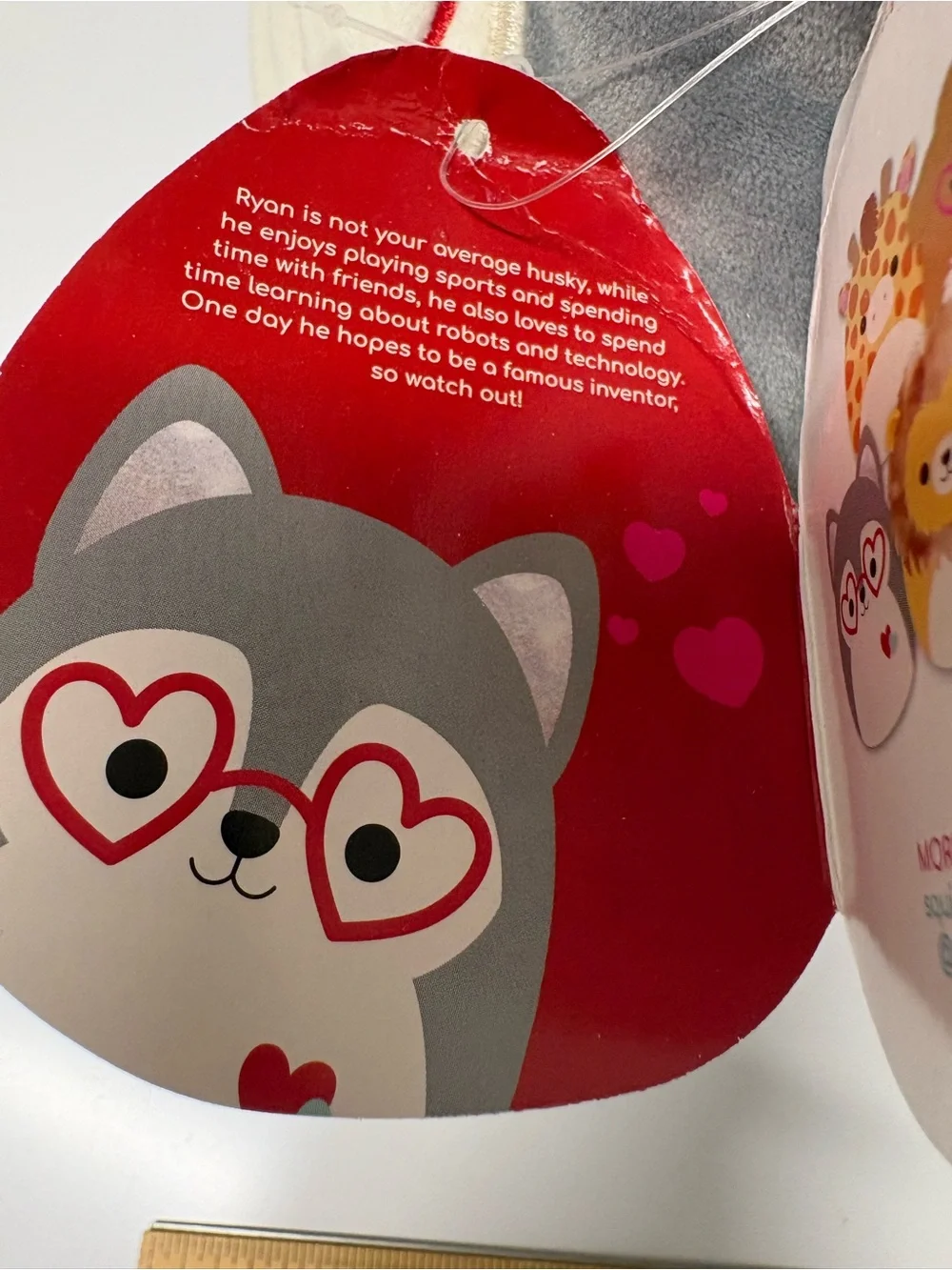 Squishmallow Official Kellytoy Valentines Soft Plush - Ryan the Husky